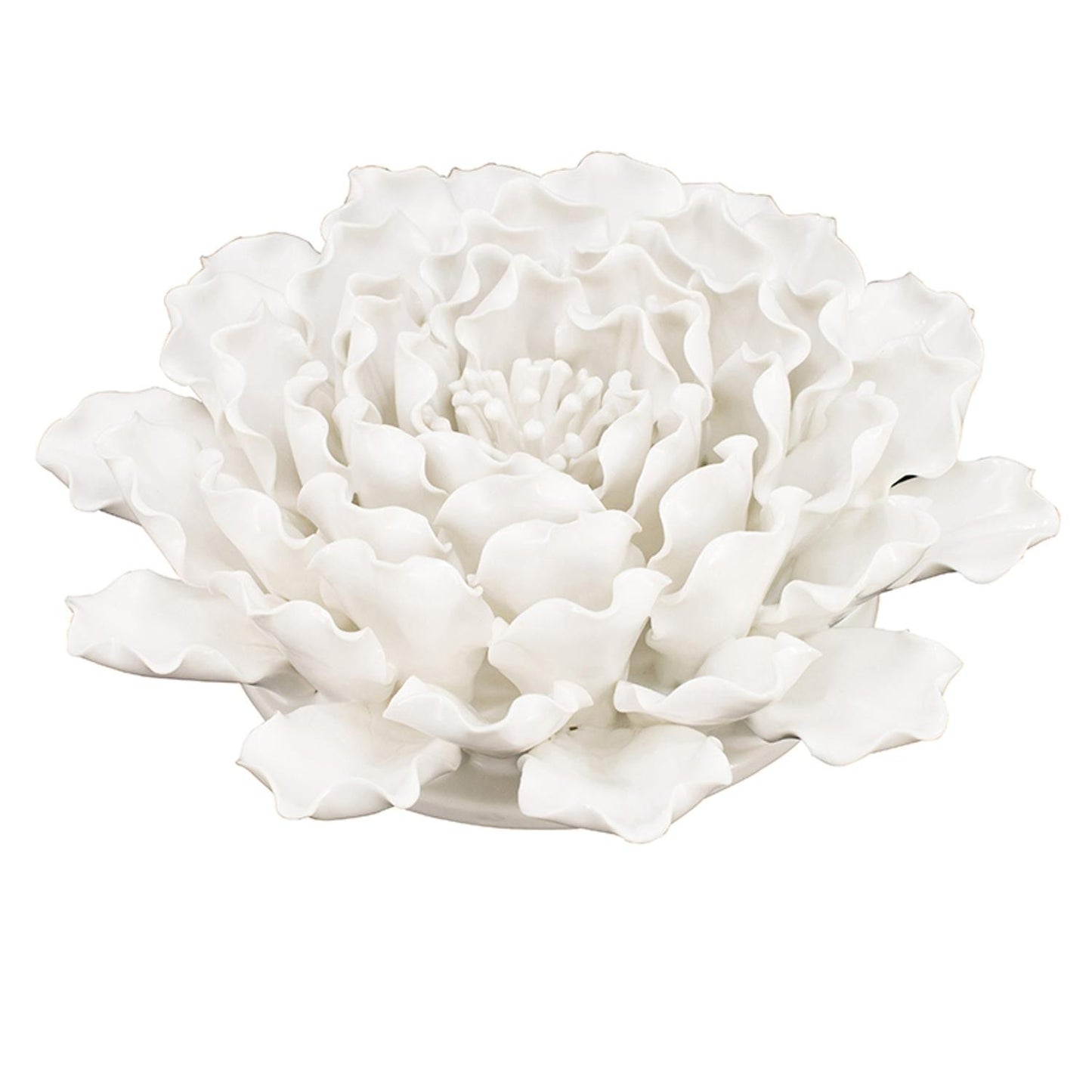 Off White Ceramic Novelty Hanging Dimensional Sculpture By Homeroots | Wall Decor | Modishstore - 4