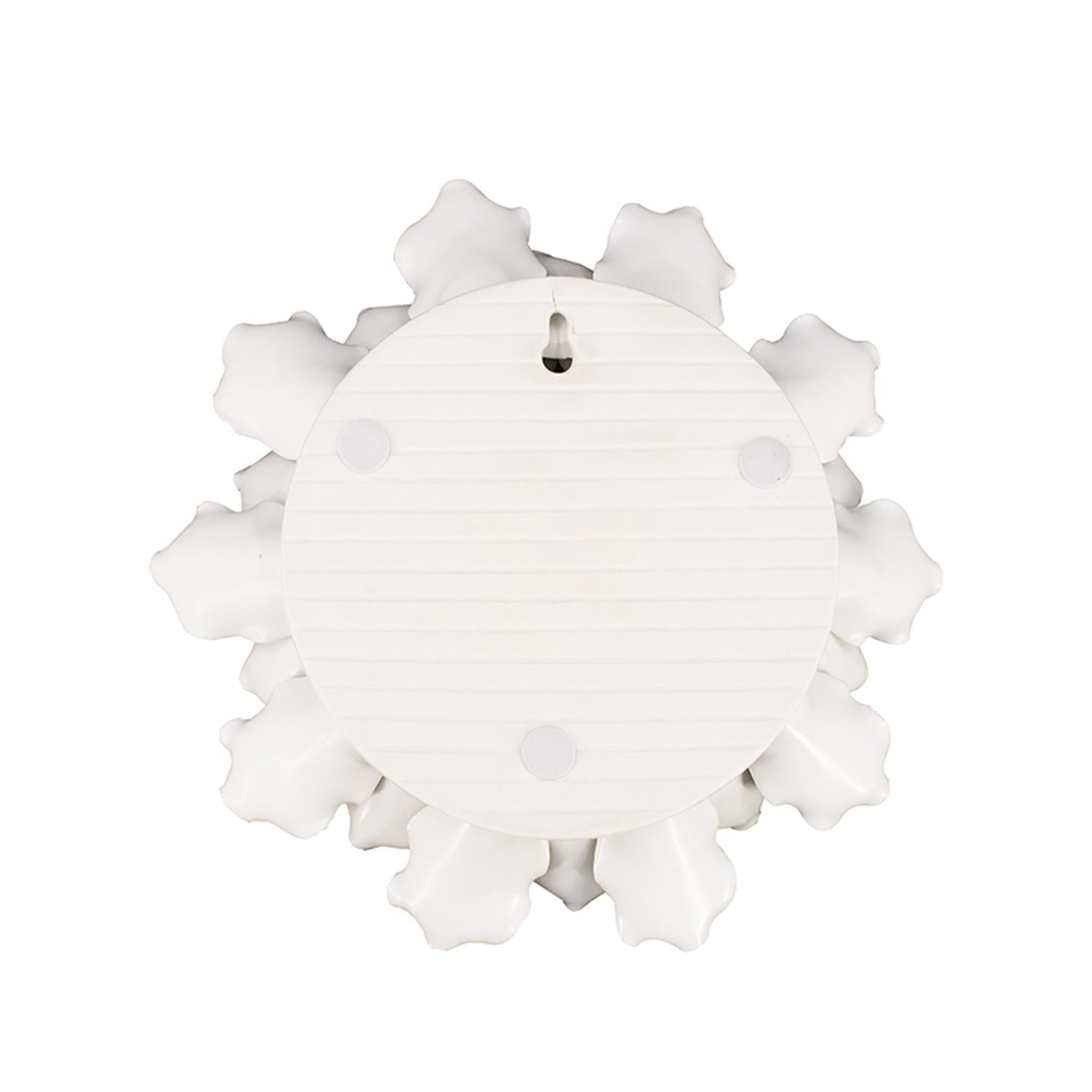 Off White Ceramic Novelty Hanging Dimensional Sculpture By Homeroots | Wall Decor | Modishstore - 5