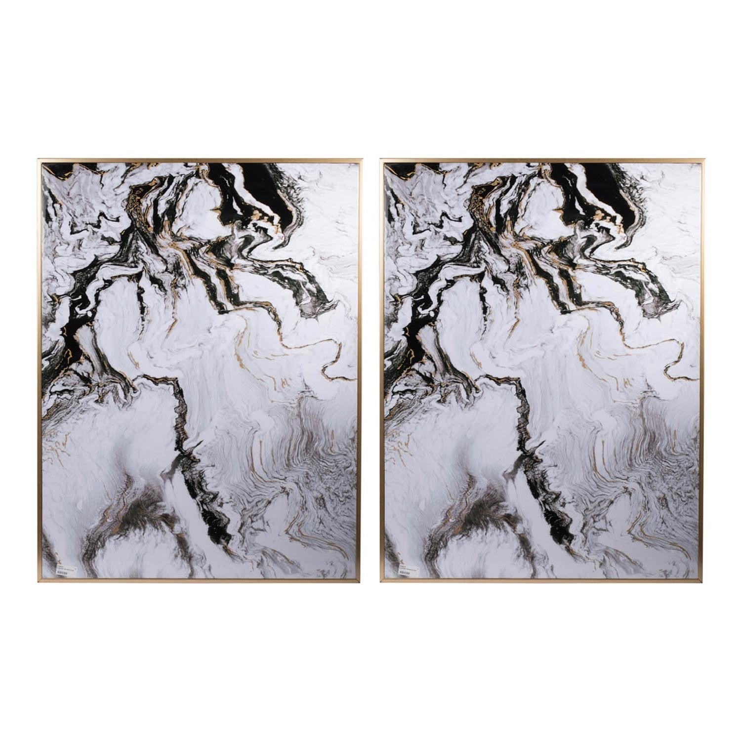 Set of Two White Framed Art By Homeroots | Wall Decor | Modishstore - 2