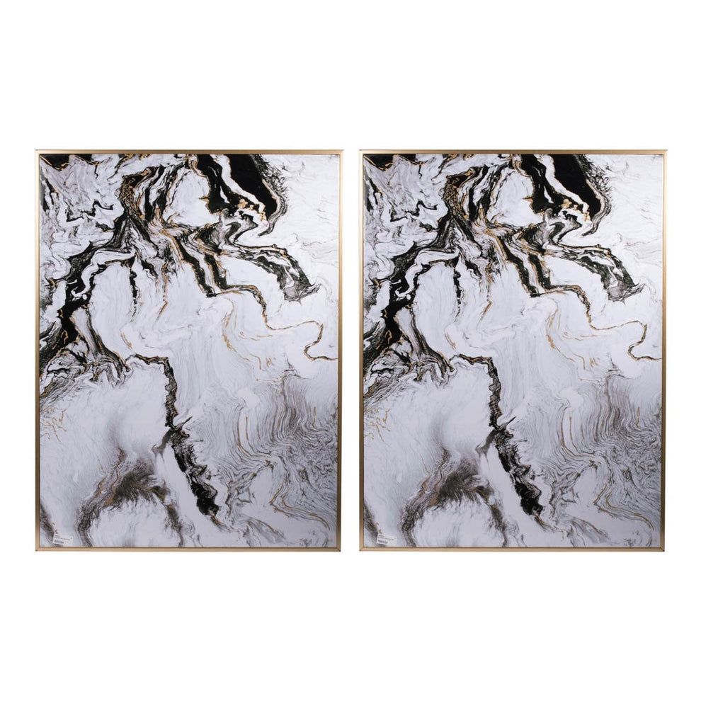 Set of Two White Framed Art By Homeroots | Wall Decor | Modishstore - 2