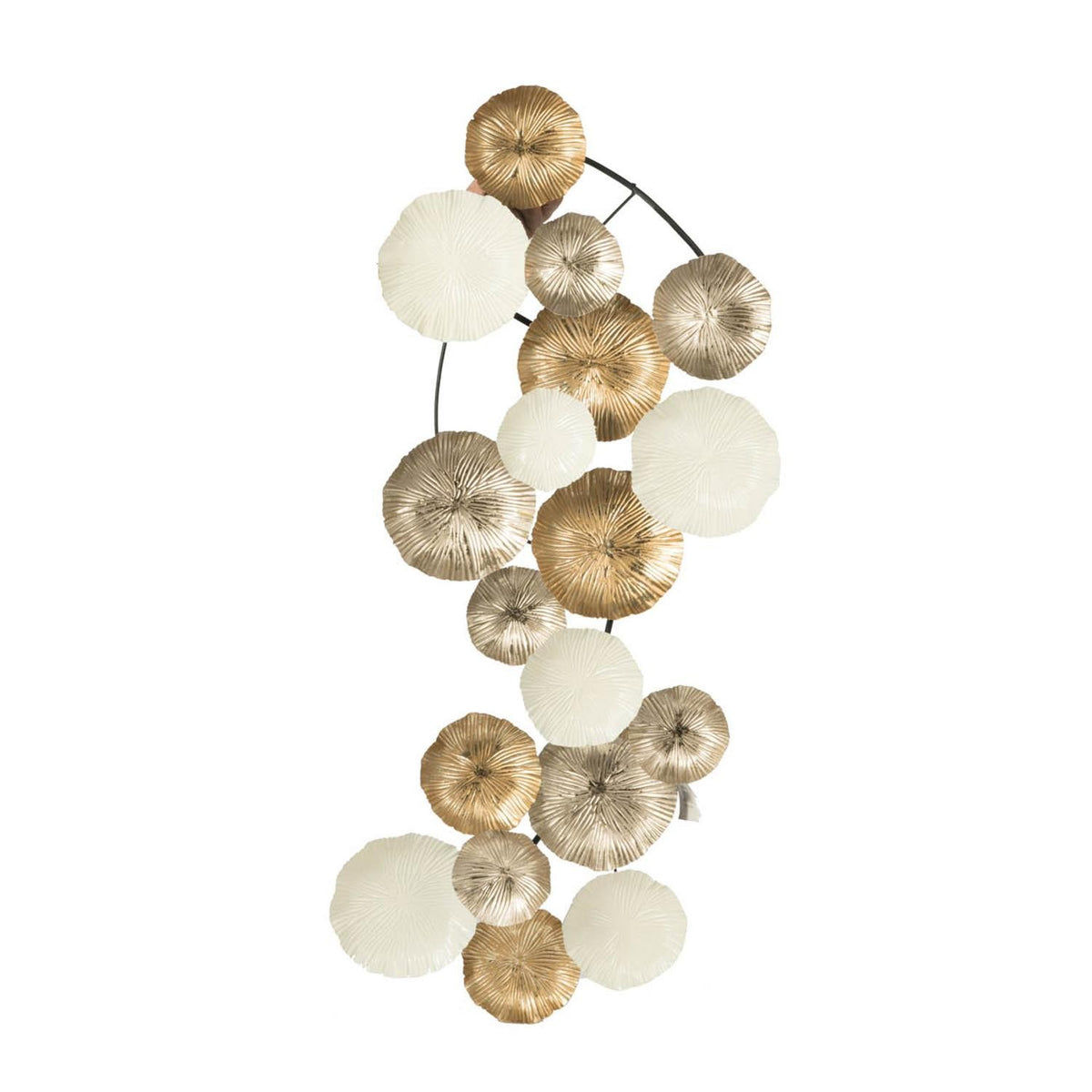 White Metal Novelty Hanging Dimensional Sculpture By Homeroots | Wall Decor | Modishstore - 1