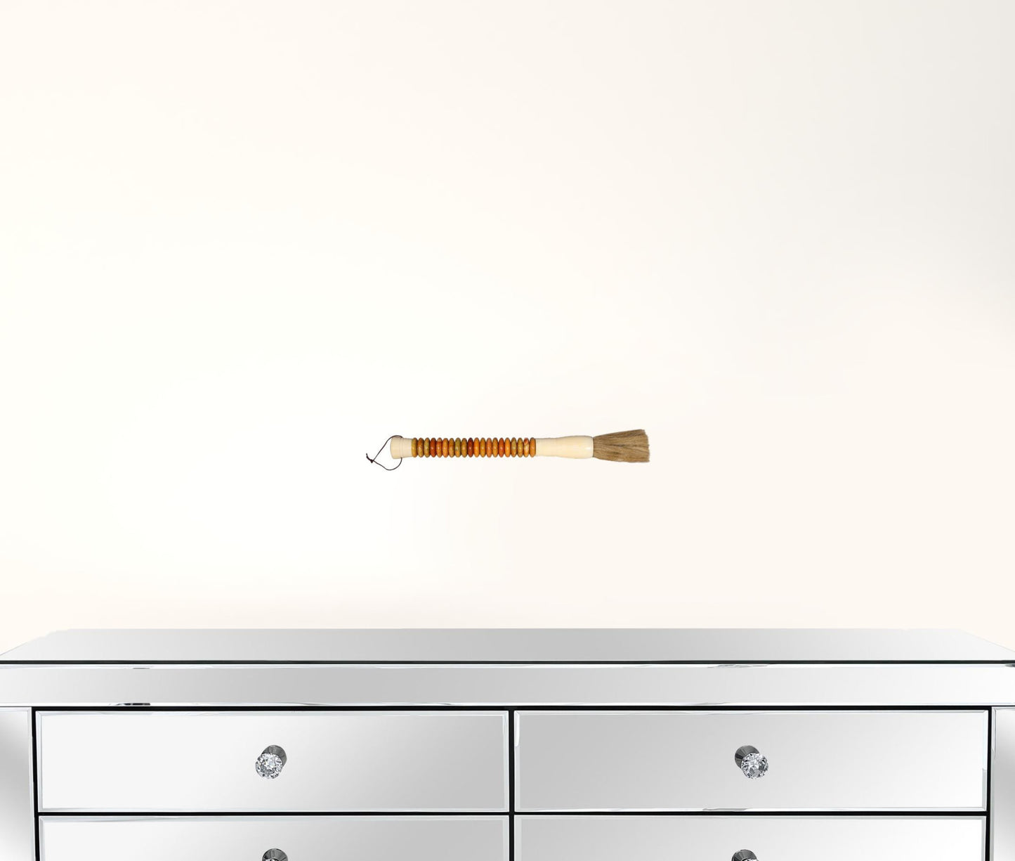 Yellow And Brown Jade Abacus Disc Decorative Calligraphy Brush By Homeroots | Wall Decor | Modishstore - 3