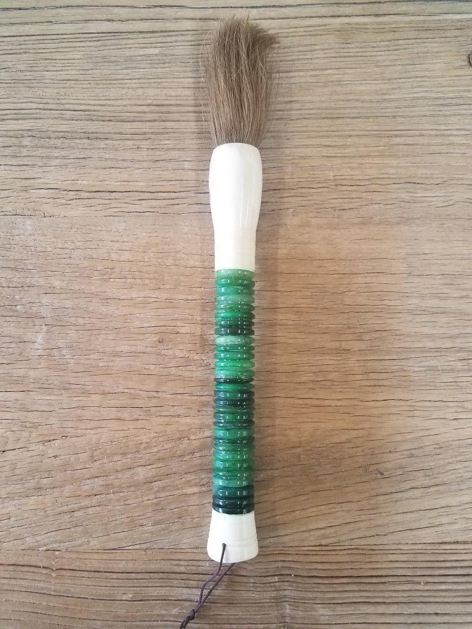 Light Green Jade Abacus Disc Decorative Calligraphy Brush By Homeroots | Wall Decor | Modishstore - 4