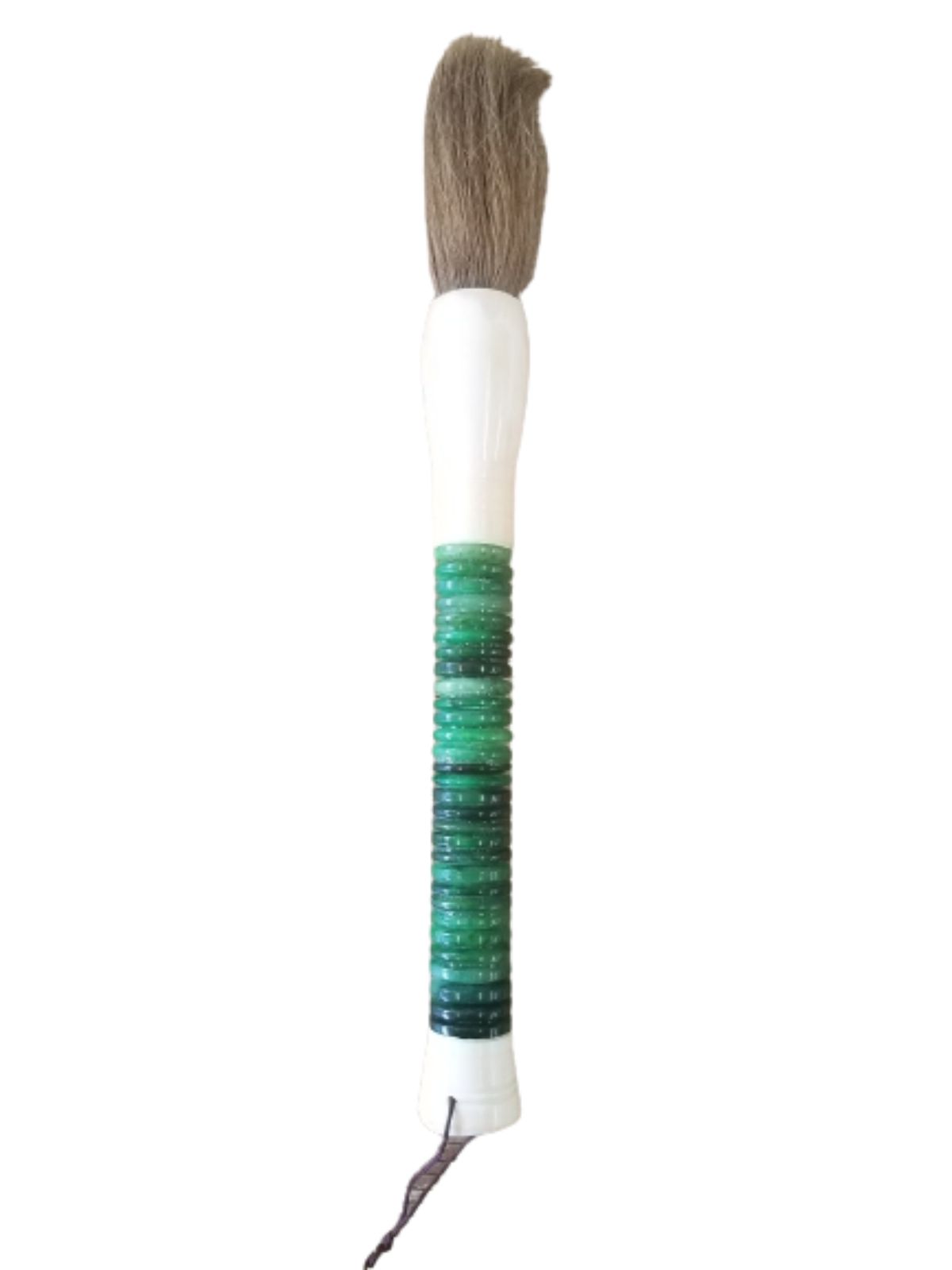 Light Green Jade Abacus Disc Decorative Calligraphy Brush By Homeroots | Wall Decor | Modishstore - 1