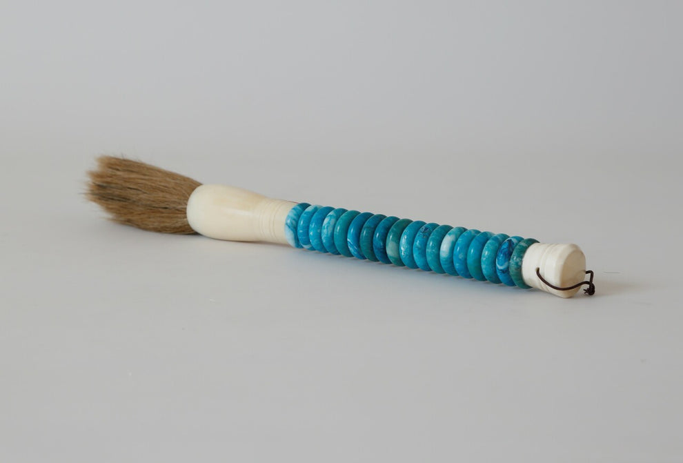 Shades of Aqua Jade Abacus Disc Decorative Calligraphy Brush By Homeroots | Wall Decor | Modishstore - 6