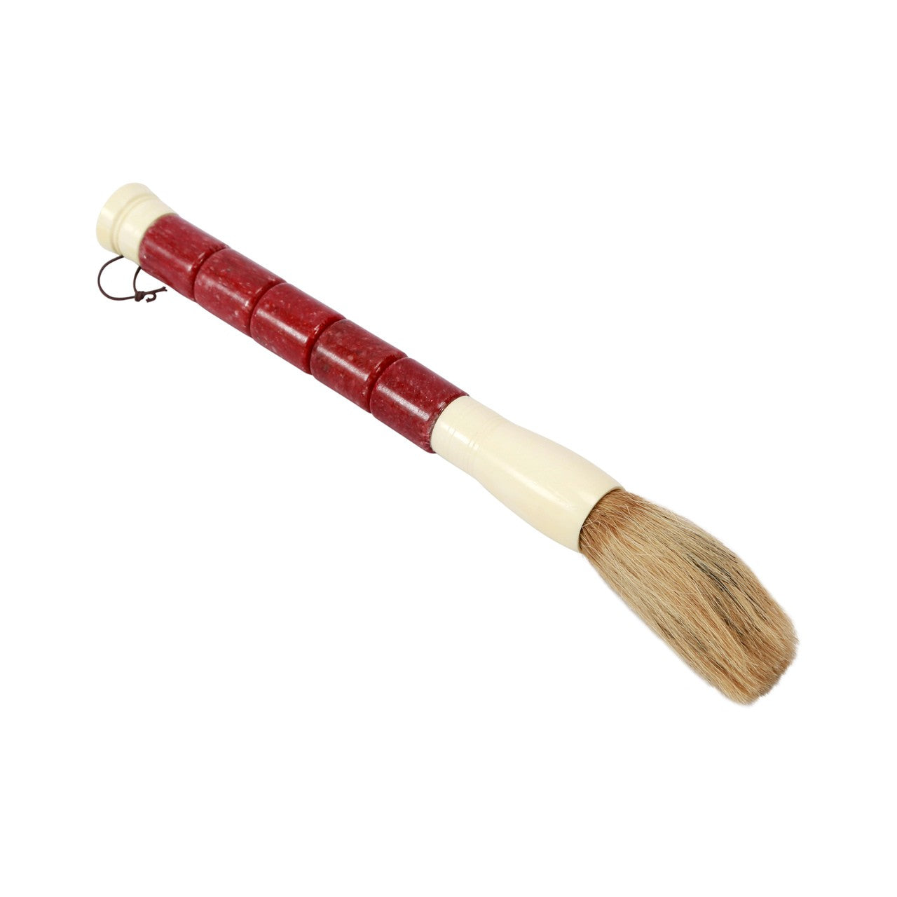 Red Spotted Jade Sectioned Decorative Calligraphy Brush By Homeroots | Wall Decor | Modishstore - 1