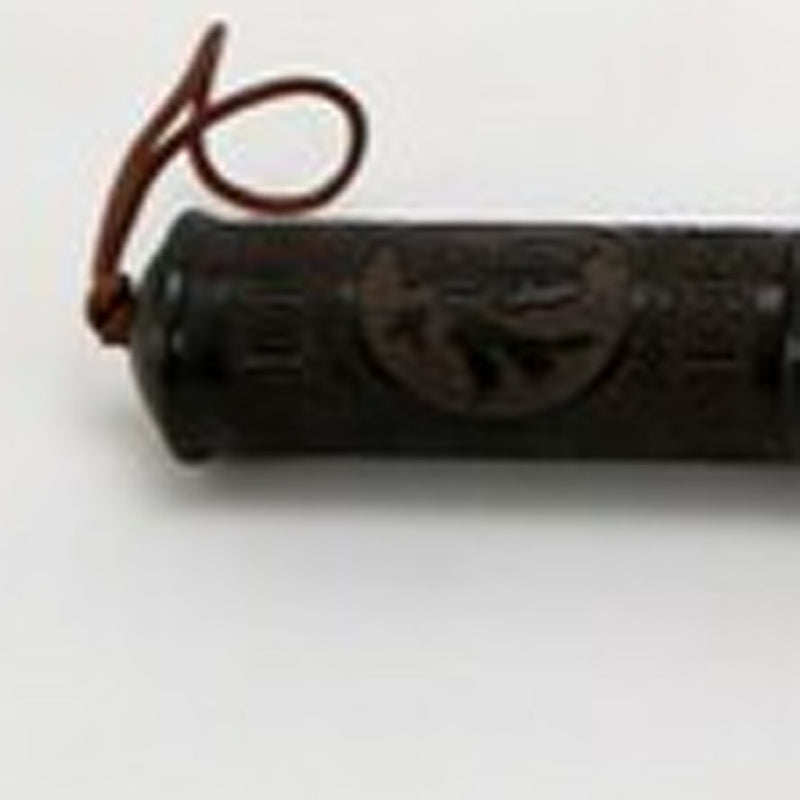 Brown Carved Scroll Wood Decorative Calligraphy Brush By Homeroots | Wall Decor | Modishstore - 1