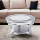Silver Mirrored And Metal Round Mirrored Coffee Table By Homeroots | Coffee Tables | Modishstore - 7