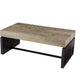 Natural And Black Chunky Wood With Iron Coffee Table By Homeroots | Coffee Tables | Modishstore - 2