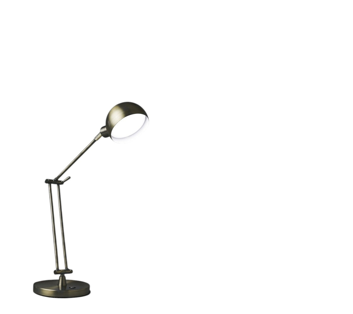 Antiqued Bronze Adjustable Swing Arm Desk Lamp USB With Antiqued Bronze Shade By Homeroots | Table Lamps | Modishstore - 1
