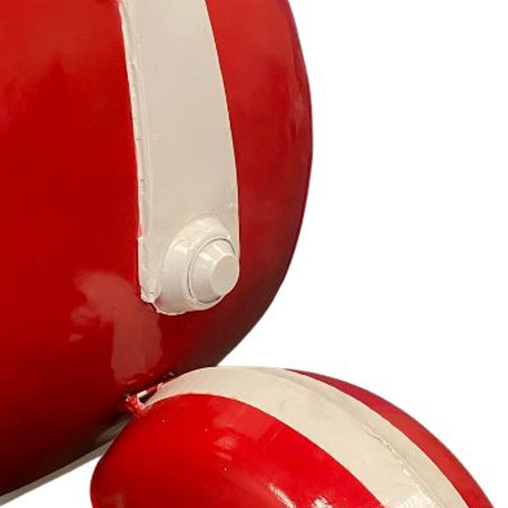 Red and Off White Novelty Scooter Open Cabinet With Two Shelves By Homeroots | Cabinets | Modishstore - 6