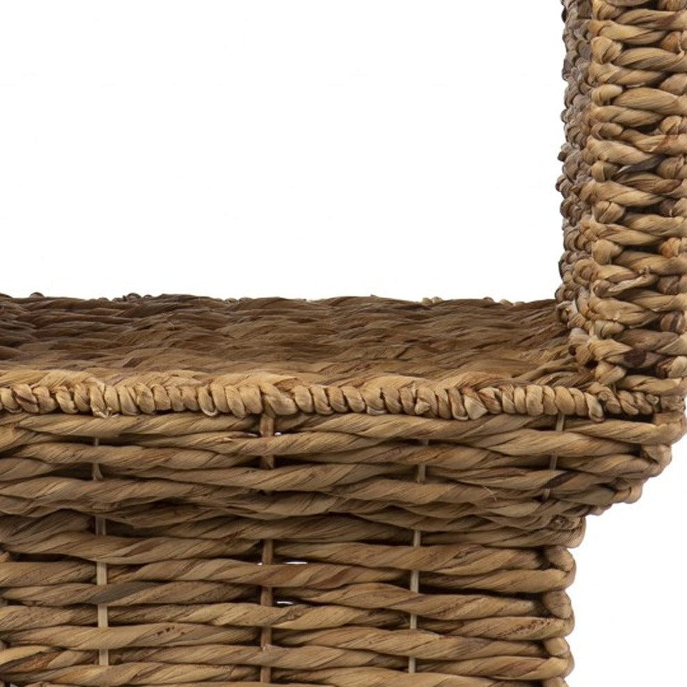 Brown And Clear Glass And Rattan Wicker Square End Table By Homeroots | End Tables | Modishstore - 6