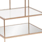 Gold And Clear Glass Tiered Rectangular End Table By Homeroots | End Tables | Modishstore - 5