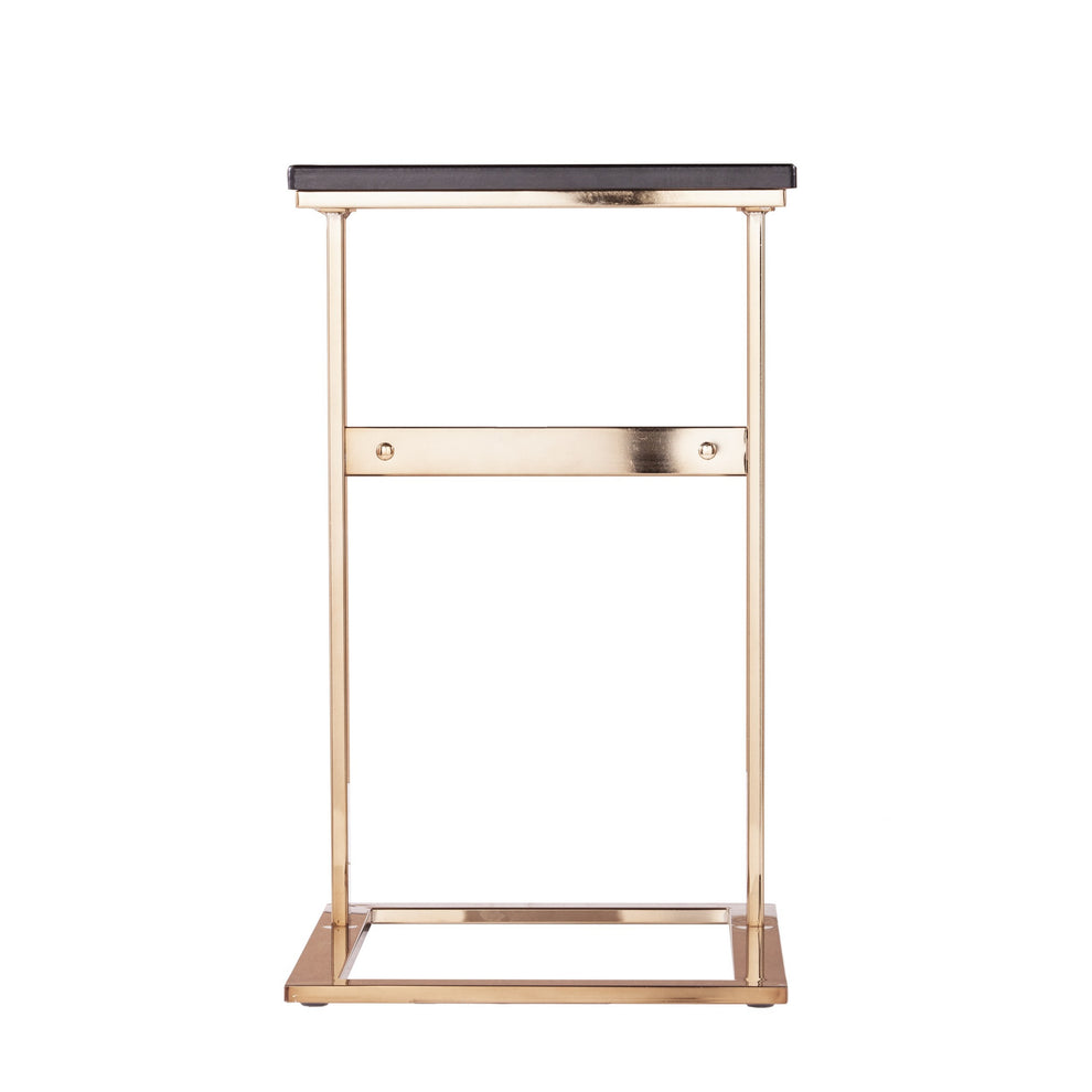 Gold And Black Contemporary Rectangular End Table By Homeroots | End Tables | Modishstore - 3