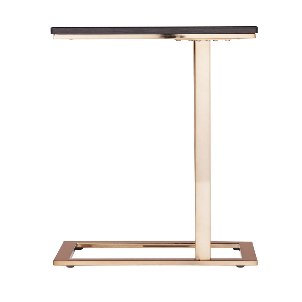Gold And Black Contemporary Rectangular End Table By Homeroots | End Tables | Modishstore - 4