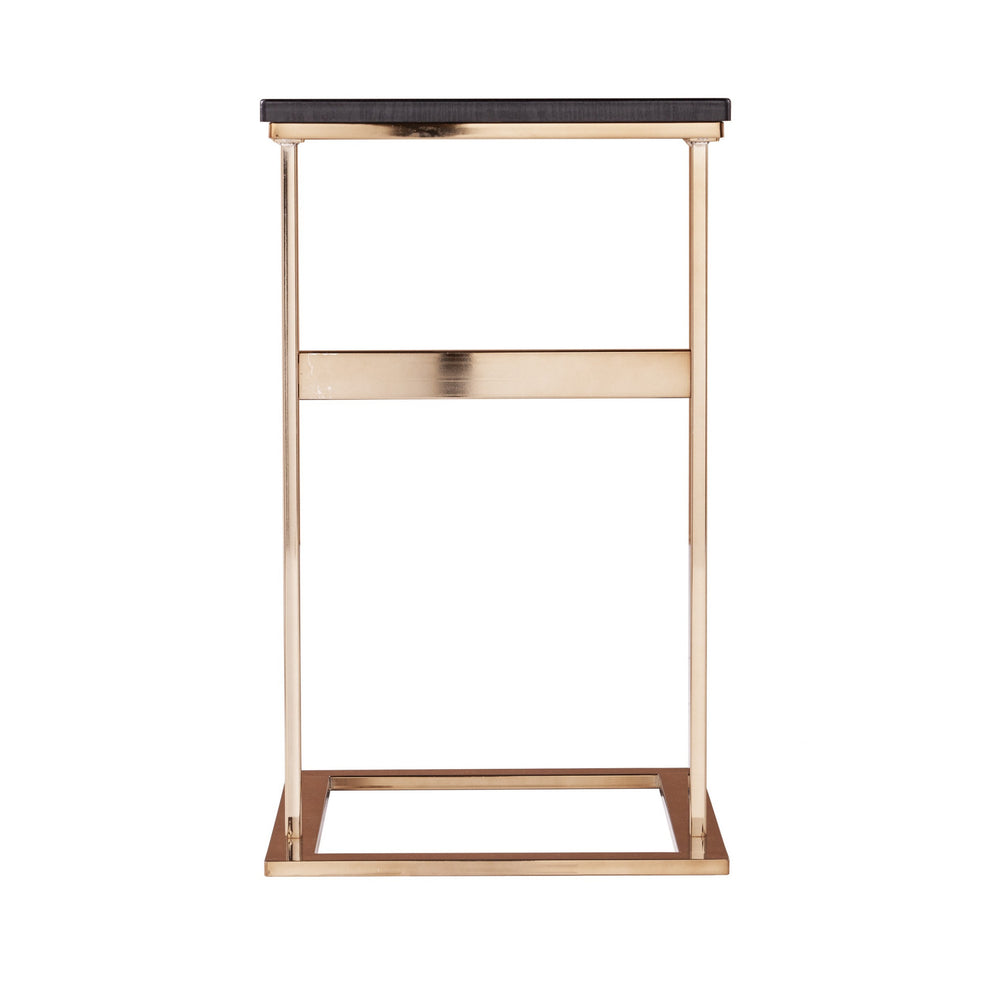 Gold And Black Contemporary Rectangular End Table By Homeroots | End Tables | Modishstore - 5
