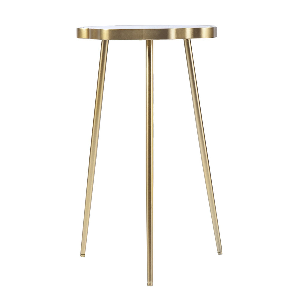 Gold And Shades Of Violet Faux Agate End Table By Homeroots | End Tables | Modishstore - 5