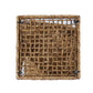Brown And Natural Rattan Swirl Glass Top Square End Table By Homeroots | End Tables | Modishstore - 5