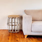 Silver And Natural Manufactured Wood Round End Table By Homeroots | End Tables | Modishstore - 3