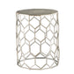 Antiqued Gold Honeycomb Hexagonal End Table By Homeroots | End Tables | Modishstore - 1
