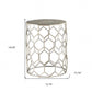 Antiqued Gold Honeycomb Hexagonal End Table By Homeroots | End Tables | Modishstore - 5