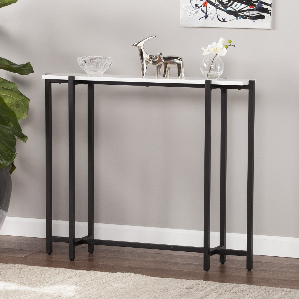 White and Black Frame Console Table By Homeroots | Console Tables | Modishstore - 7