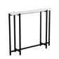 White and Black Frame Console Table By Homeroots | Console Tables | Modishstore - 1