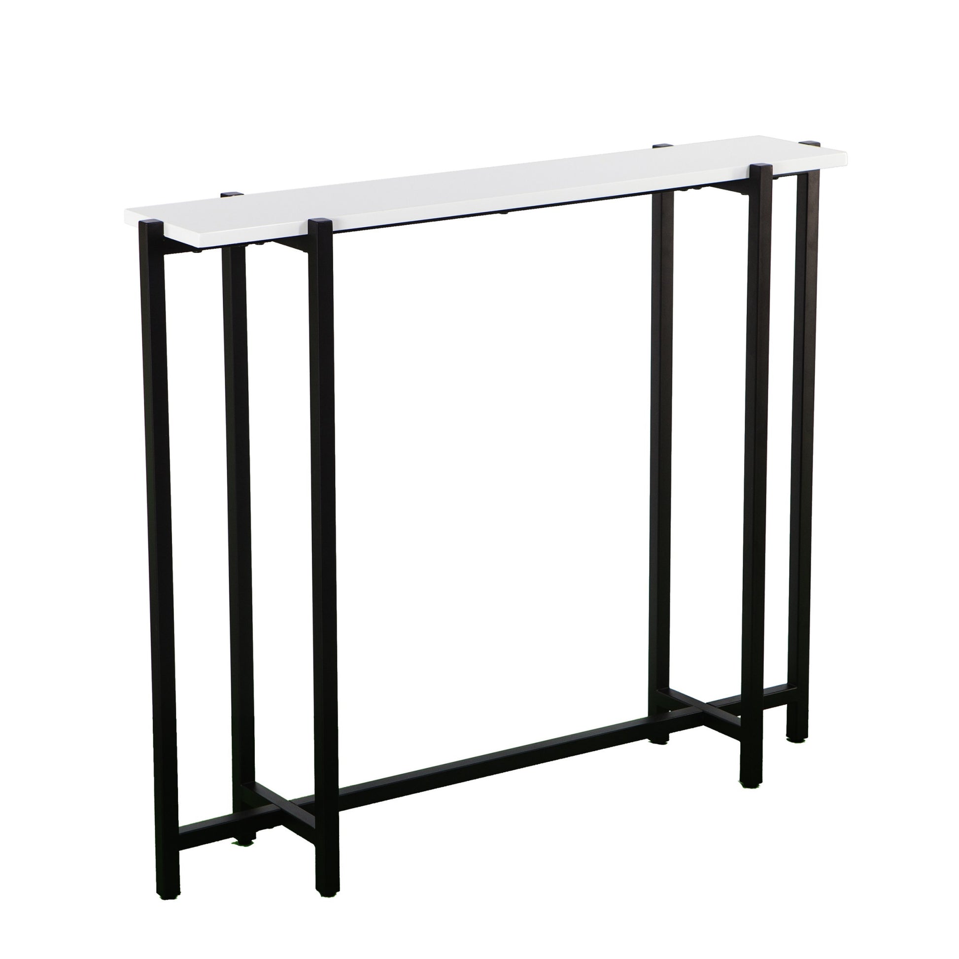 White and Black Frame Console Table By Homeroots | Console Tables | Modishstore - 1