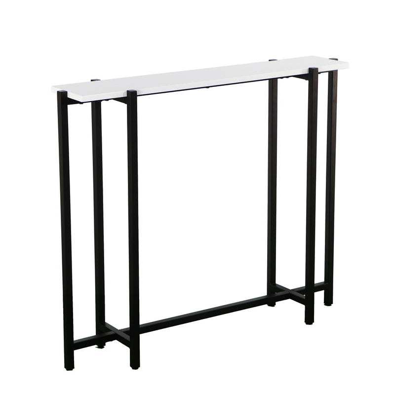 White and Black Frame Console Table By Homeroots | Console Tables | Modishstore - 1