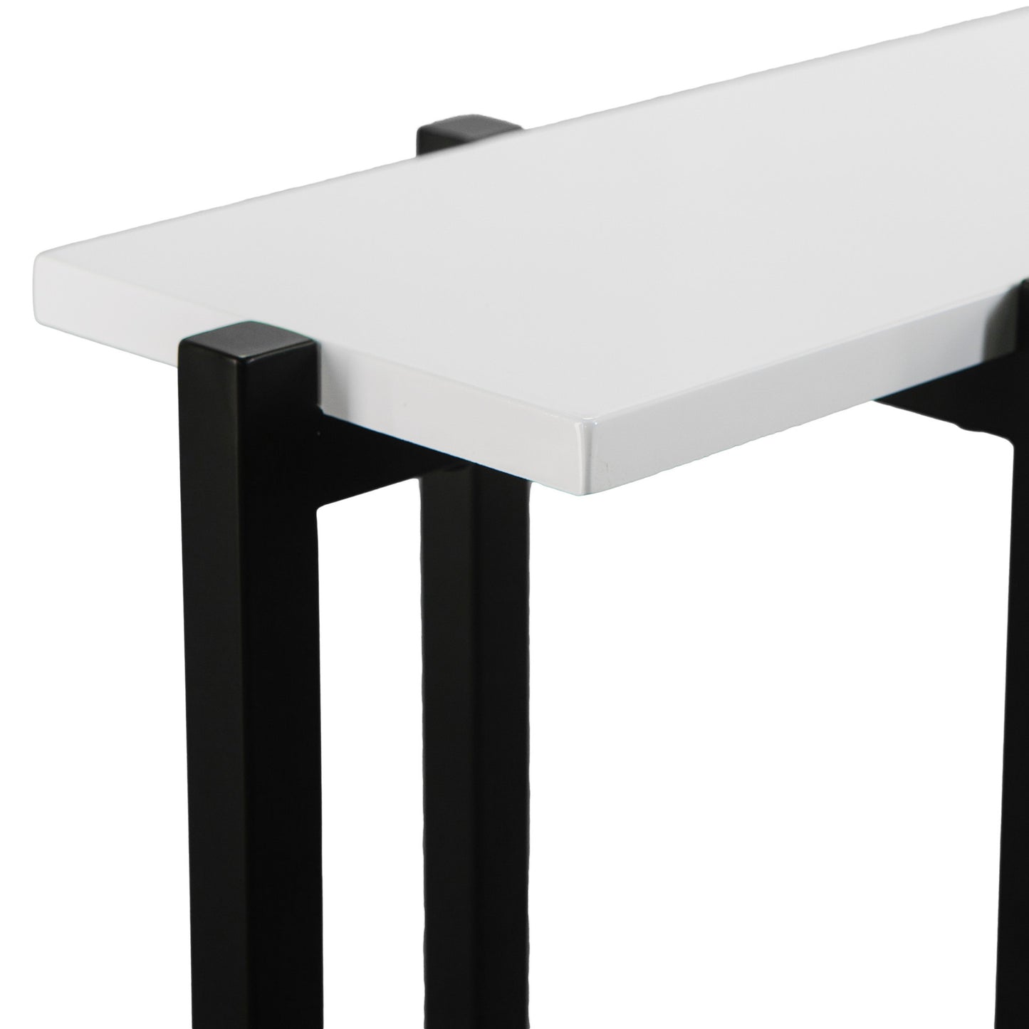 White and Black Frame Console Table By Homeroots | Console Tables | Modishstore - 6