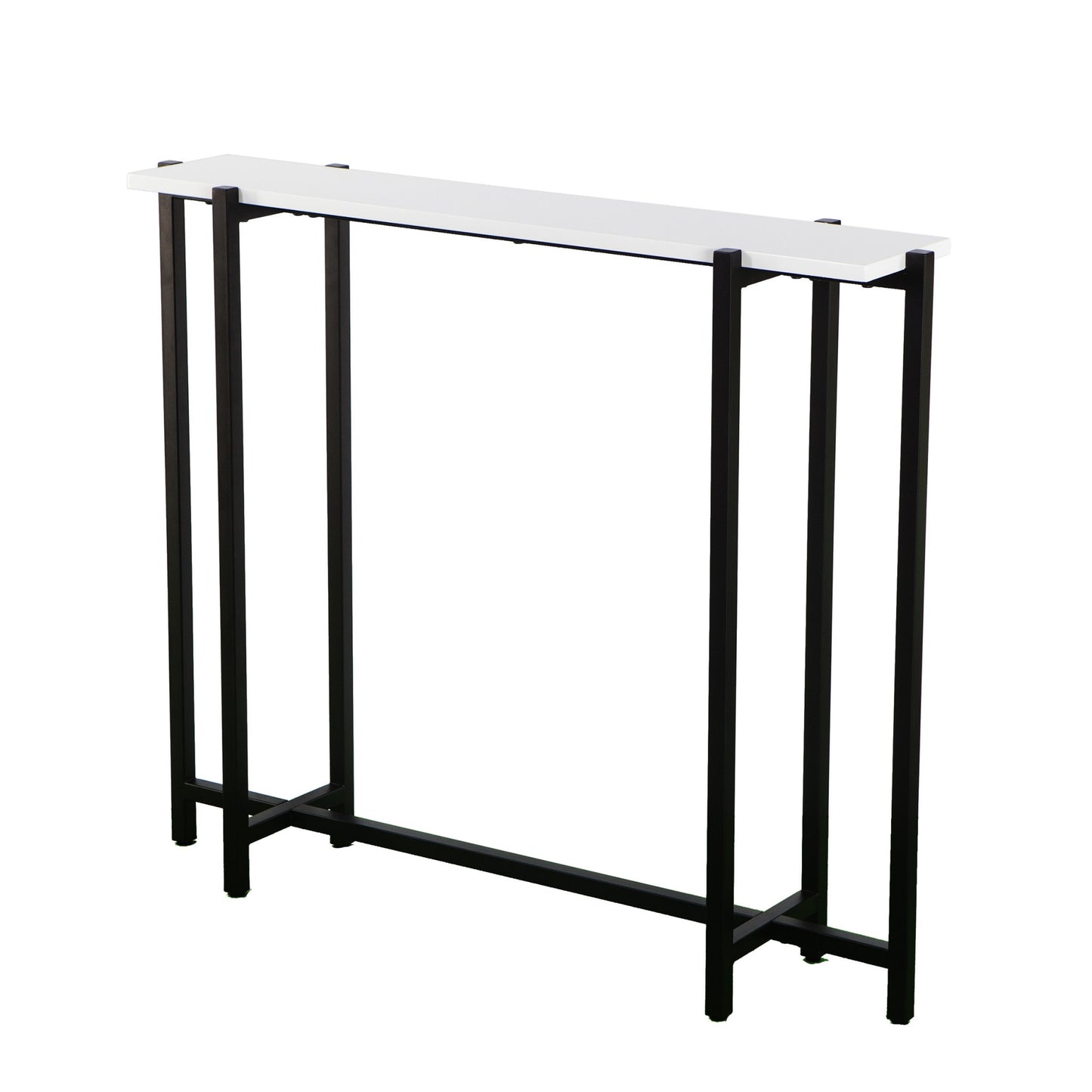 White and Black Frame Console Table By Homeroots | Console Tables | Modishstore - 4