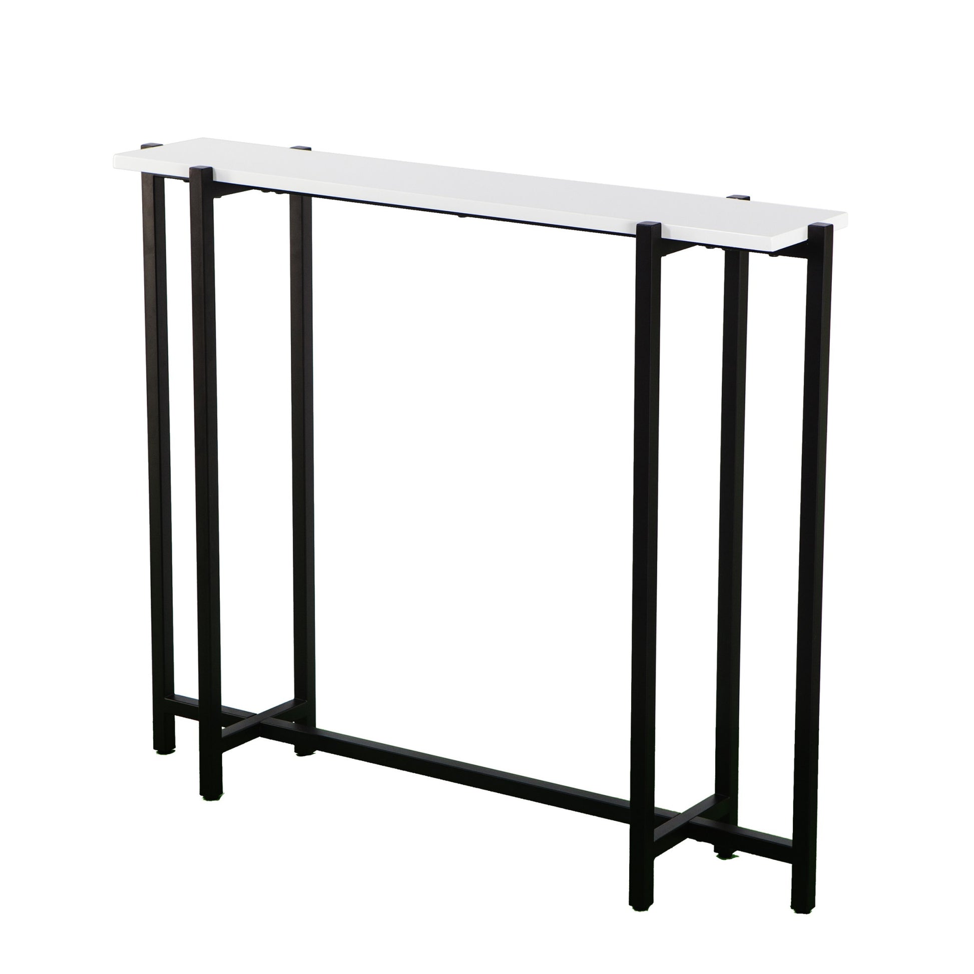 White and Black Frame Console Table By Homeroots | Console Tables | Modishstore - 4