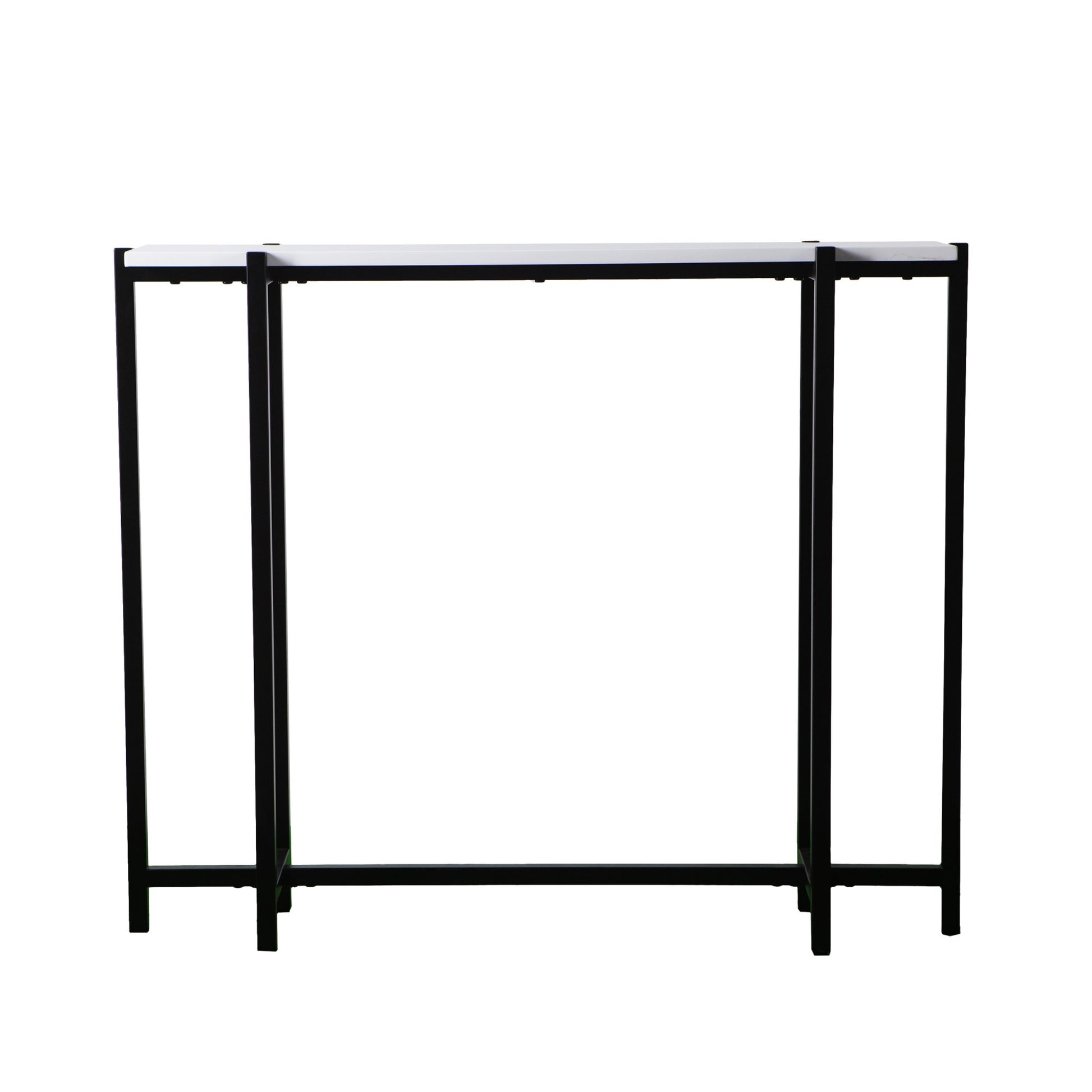 White and Black Frame Console Table By Homeroots | Console Tables | Modishstore - 5
