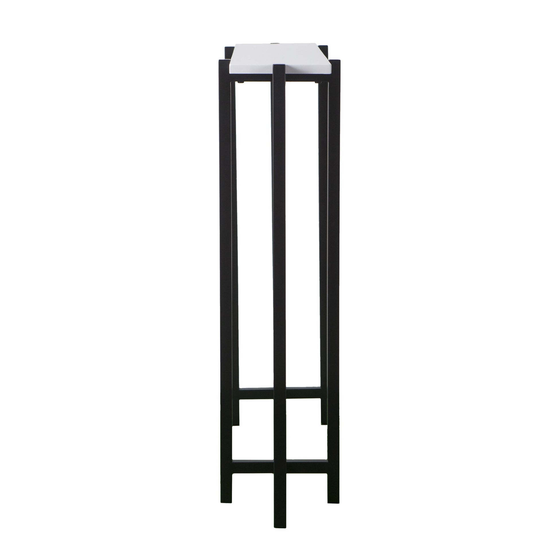 White and Black Frame Console Table By Homeroots | Console Tables | Modishstore - 2