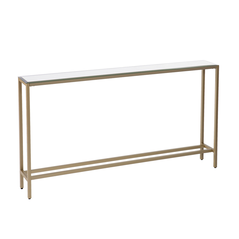 Silver and Gold Mirrored Glass Console Table By Homeroots | Console Tables | Modishstore - 8