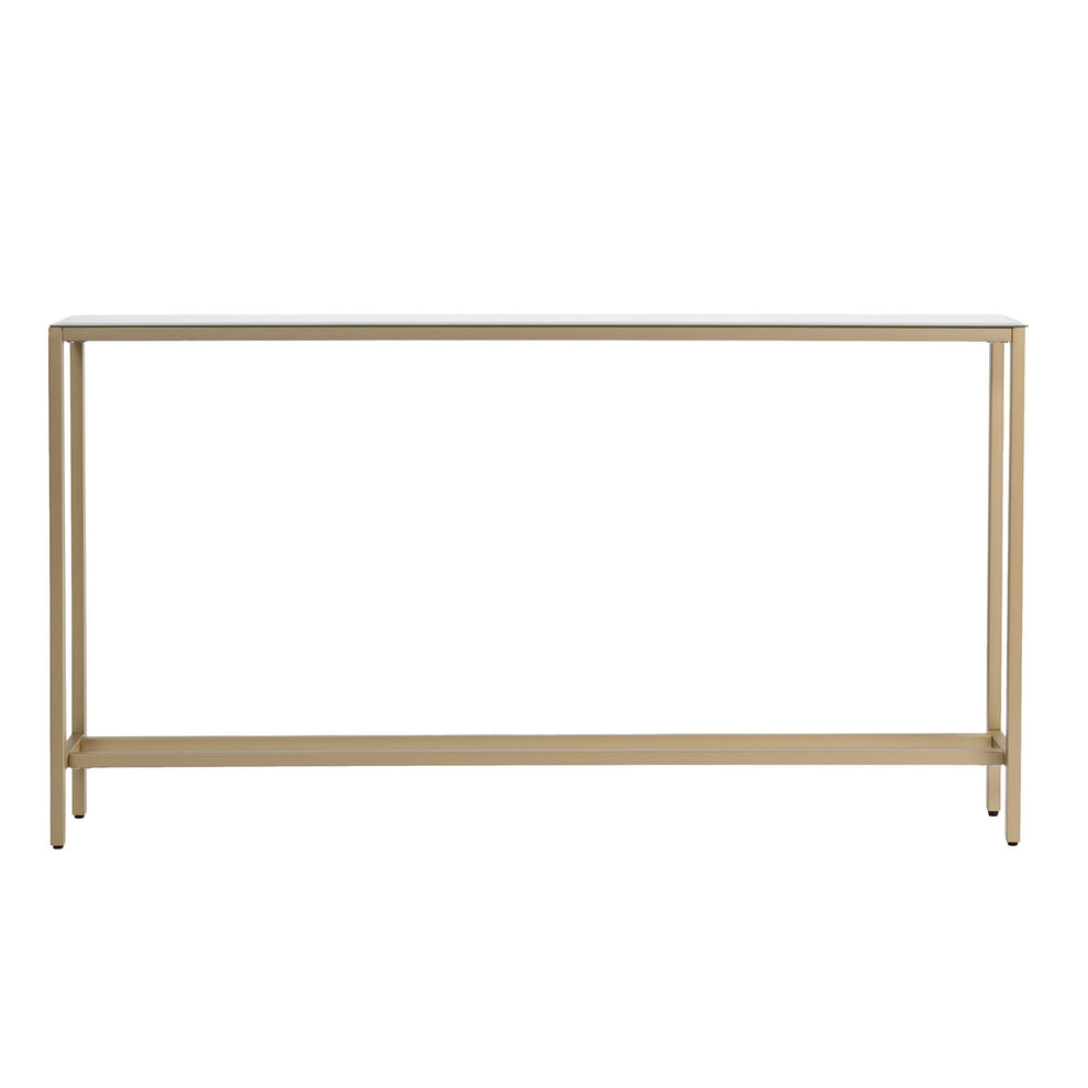 Silver and Gold Mirrored Glass Console Table By Homeroots | Console Tables | Modishstore - 7