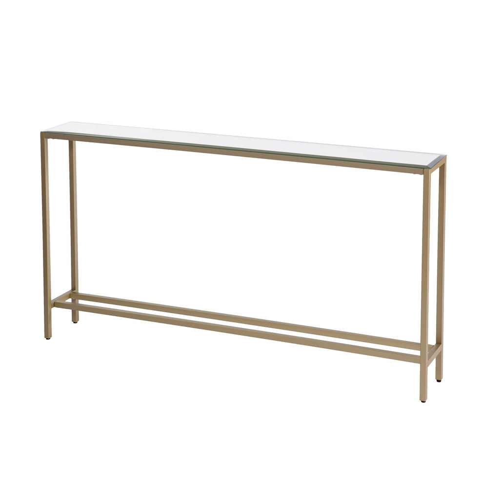 Silver and Gold Mirrored Glass Console Table By Homeroots | Console Tables | Modishstore - 3