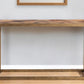 Natural and Brass Reclaimed Wood Frame Console Table By Homeroots | Console Tables | Modishstore - 1