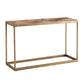 Natural and Brass Reclaimed Wood Frame Console Table By Homeroots | Console Tables | Modishstore - 2