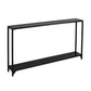 Clear and Black Glass Frame Console Table With Shelves By Homeroots | Console Tables | Modishstore - 3