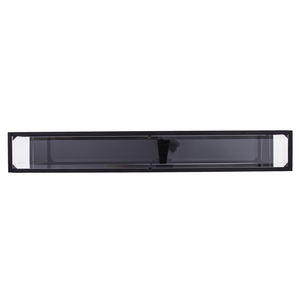 Clear and Black Glass Frame Console Table With Shelves By Homeroots | Console Tables | Modishstore - 6