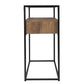 Clear and Black Glass Frame Console Table With Storage With Storage By Homeroots | Console Tables | Modishstore - 3