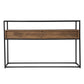 Clear and Black Glass Frame Console Table With Storage With Storage By Homeroots | Console Tables | Modishstore - 4