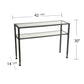 Clear and Black and Silver Glass Distressed Console Table With Storage By Homeroots | Console Tables | Modishstore - 6