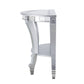 Silver Mirrored Glass Half Circle Console Table With Storage By Homeroots | Console Tables | Modishstore - 4