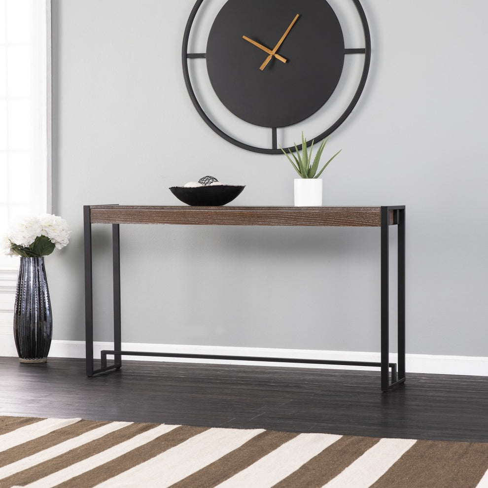 Brown and Black Sled Console Table By Homeroots | Console Tables | Modishstore - 5