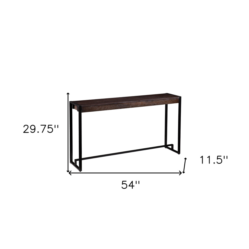 Brown and Black Sled Console Table By Homeroots | Console Tables | Modishstore - 3