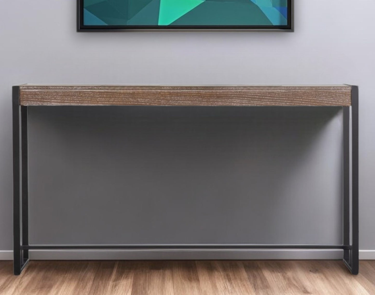 Brown and Black Sled Console Table By Homeroots | Console Tables | Modishstore - 1