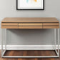 Brown and Silver Frame Console Table And Drawers By Homeroots | Console Tables | Modishstore - 1