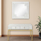 White and Gold Mirrored Wood Console Table With Two Drawers By Homeroots | Console Tables | Modishstore - 1